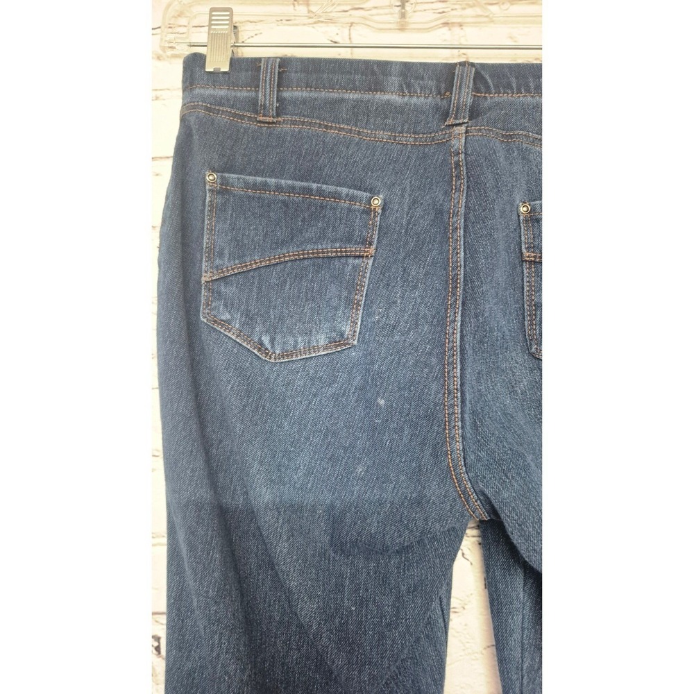 Roll Tide Alabama‎ Crimson Tide Ruffle Hem Denim Jeans Upcycled Fan Pants LG 12 - Picture 8 of 16
